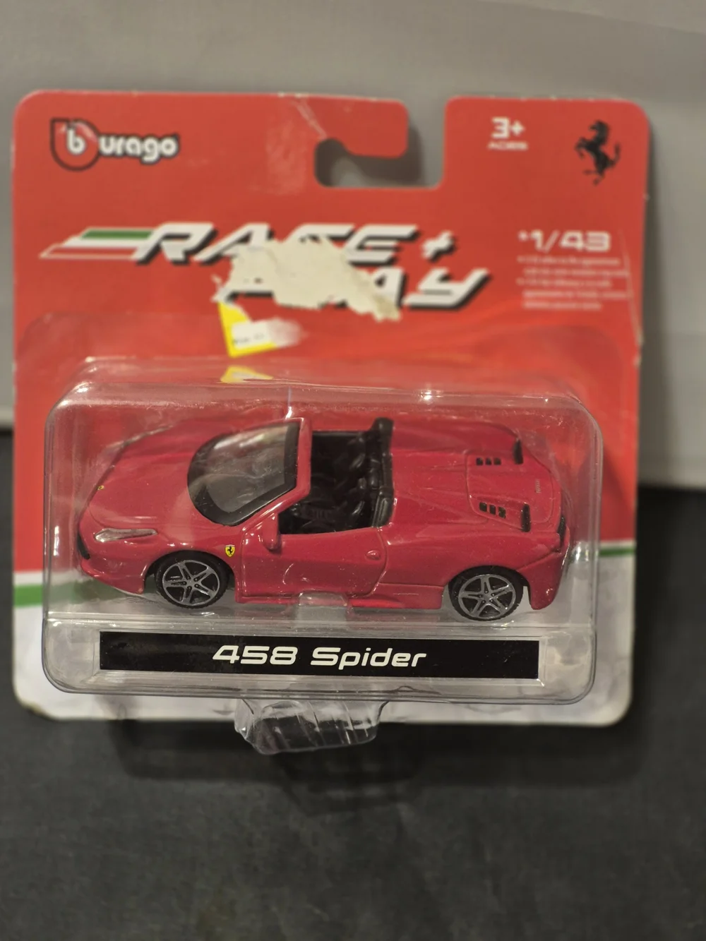 458 Spider Red Kids Die-Cast Toy Car Brand New